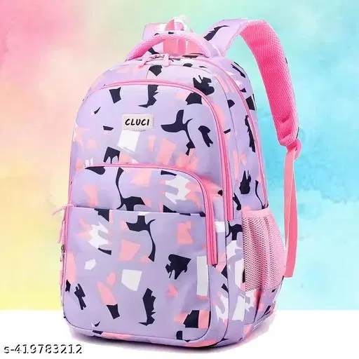 Canvas Backpack Bag, Purple