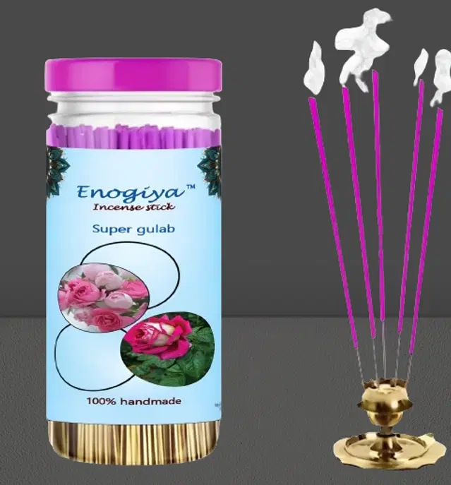 Enogiya Handmade Super Gulab Flavoured Incense Sticks, 400 g