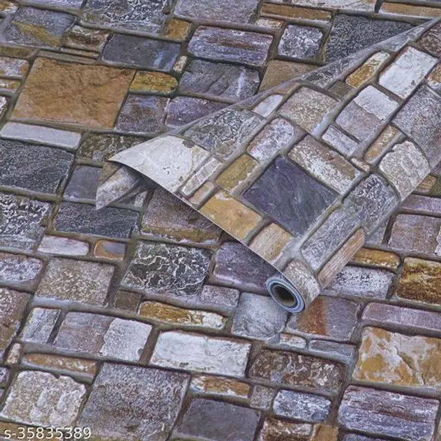 Bliss Vinyl Wallpaper for Home, Multicolor, 45x500 cm