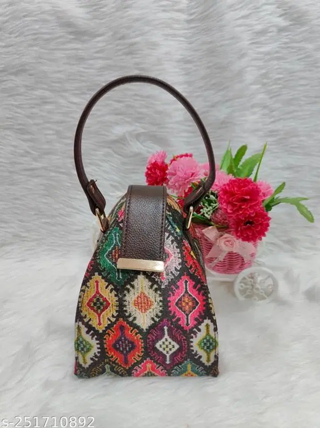 Canvas Handbag for Women (Multicolor)
