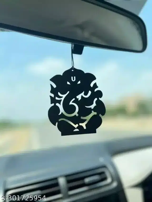 Religious Hangings for Car, Black, 4x3 inches