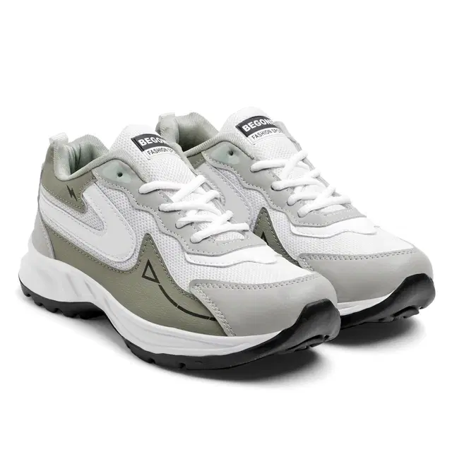 Sports Shoes for Men, Olive & White (6)