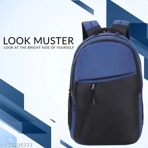 Nylon Backpack for Men & Women, Blue, 35 L
