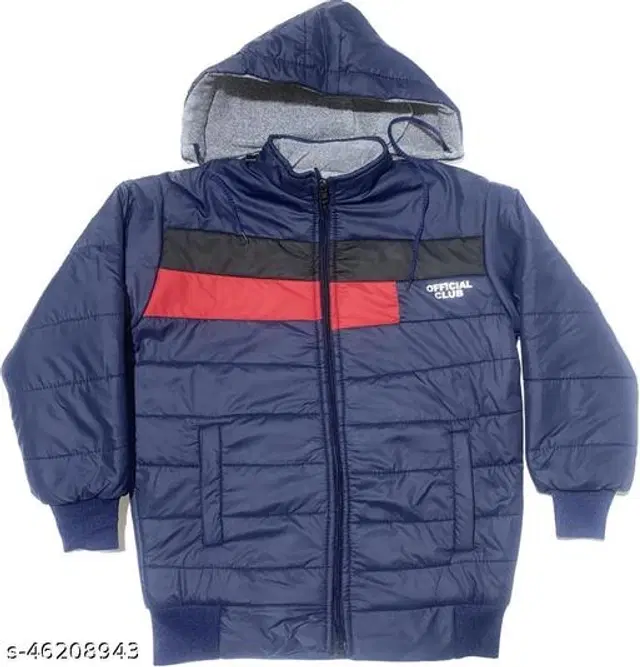 Polyester Jacket for Boys (Navy Blue, 18-24 Months)