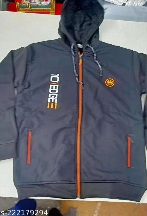 Polyester Jacket for Men (Blue, L)