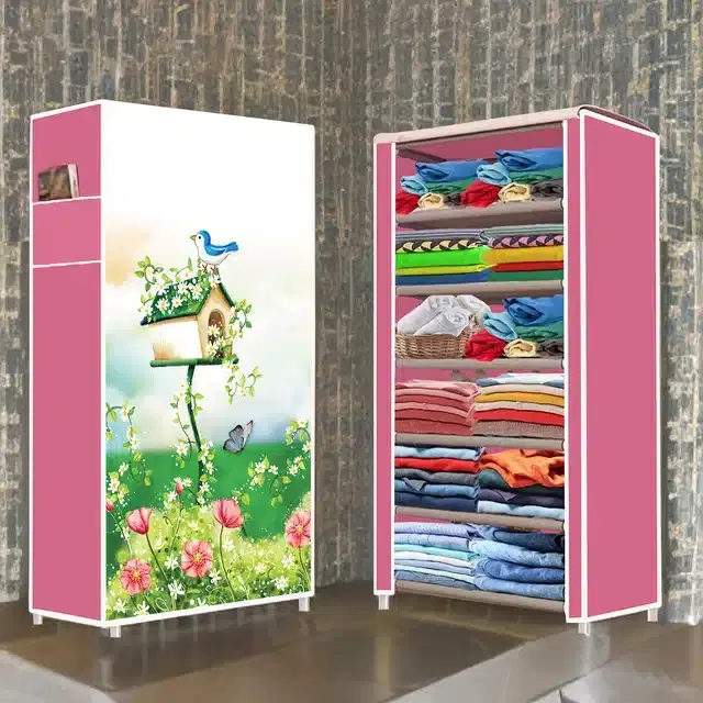 Portable Lightweight Cloth Storage Bag, Pink