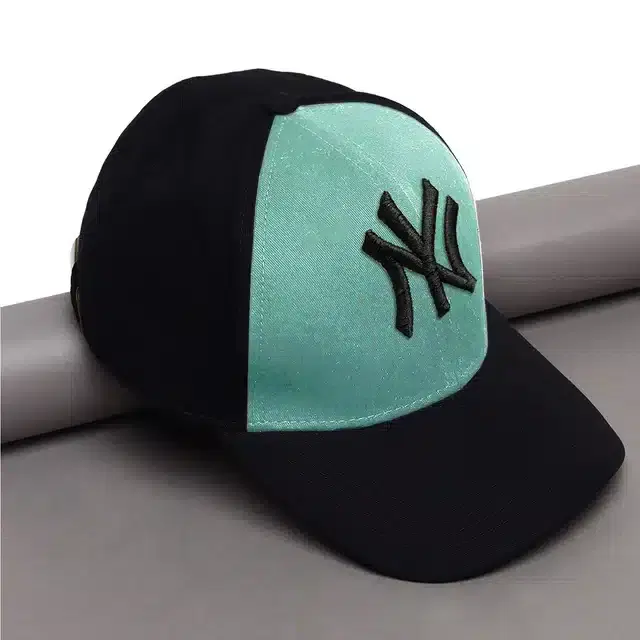 Cotton Cap for Men, Pack of 1 (Black & Blue)