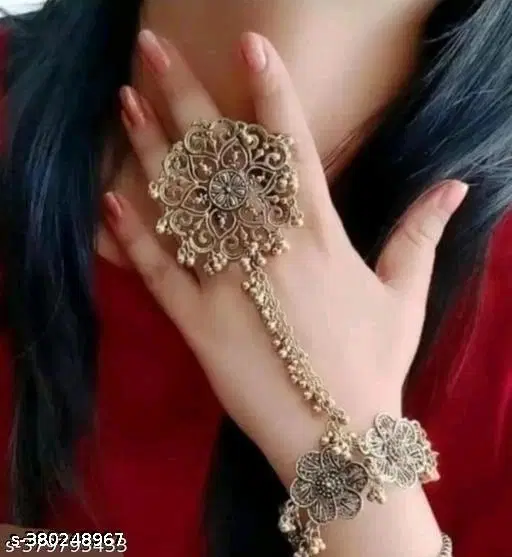 Golden Hathphool Bangle Bracelet