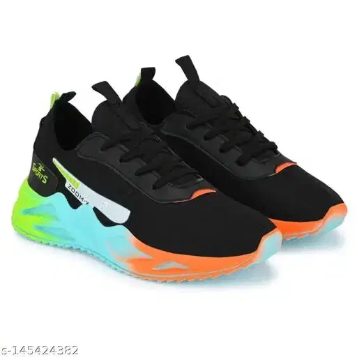 Mesh Sports Shoes for Men (Multicolour, 6)