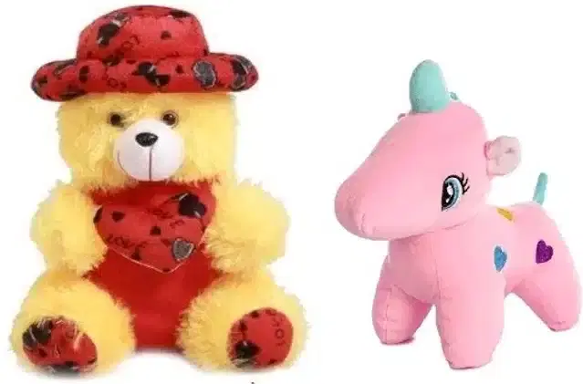 Stuffed Toys for Kids, Multicolor, Set of 2