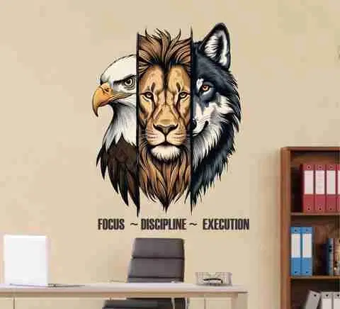 Motivational Art Design Self Adhesive Wall Sticker