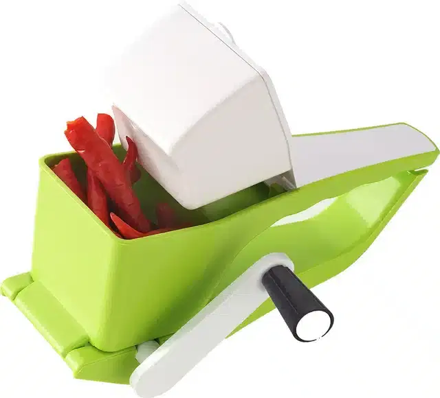 Plastic Manual Vegetable Cutter, Green