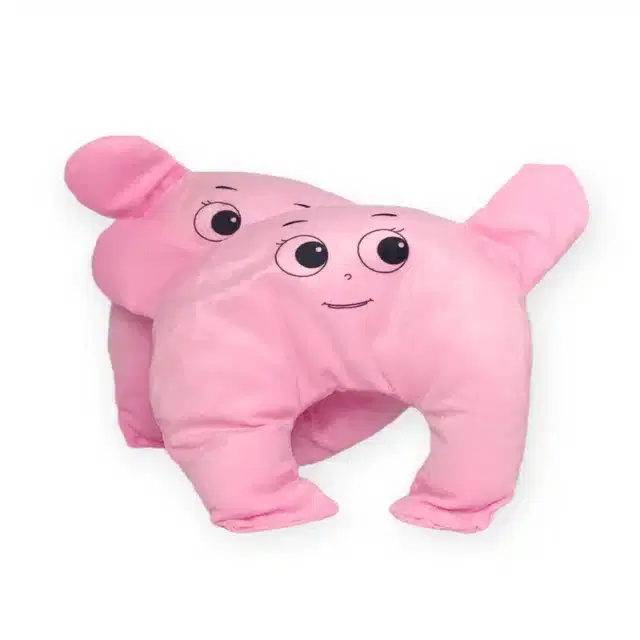 New Born Baby U Shaped Neck Support Pillow, Pink, Pack of 2