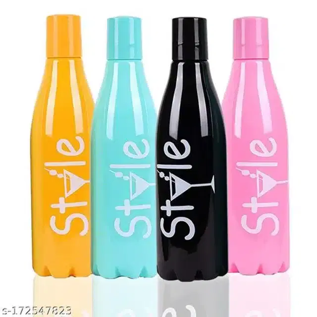 Water Bottle Set, Multicolor, 1000 ml, Pack of 4