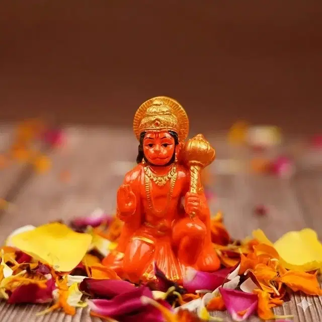 Hanuman Ji Murti Resin Idol For Car Dashboard, Home And Office