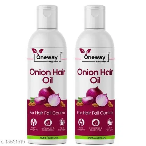 Oneway Happiness Herbal Onion Hair Oil, Pack of 2 (100 ml)