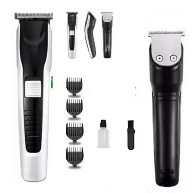 AT-538 Rechargeable Professional Hair Trimmer for Men & Women, Black & Silver