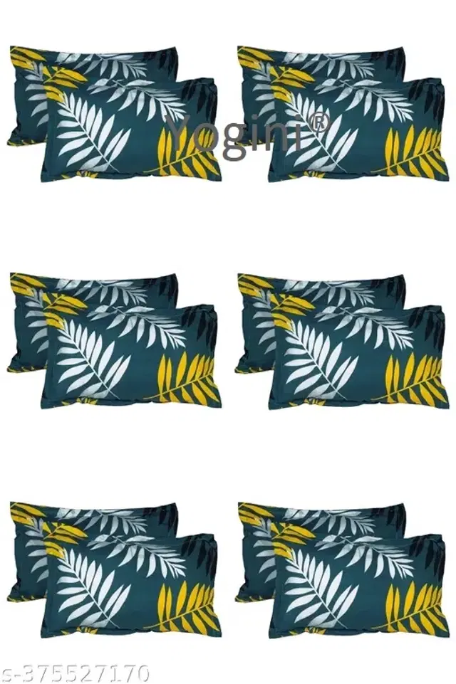 Cotton Pillow Covers, Multicolor, (17x27 inches), Pack of 12