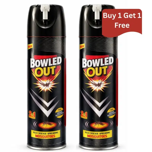Bowled Out Mosquito Killer Spray 2X200 ml (Buy 1 Get 1 Free)