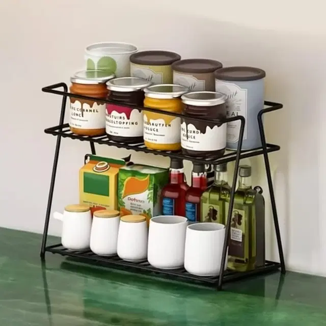 Stainless Steel Spice Rack (Black)