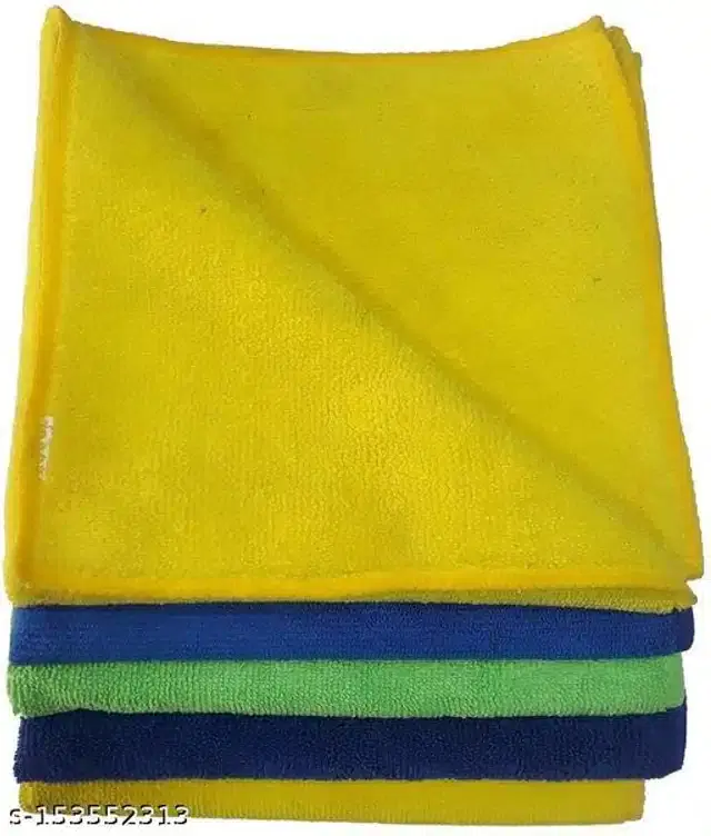 Microfiber Bath Towel, Multicolor, 40x40 cm, Pack of 5