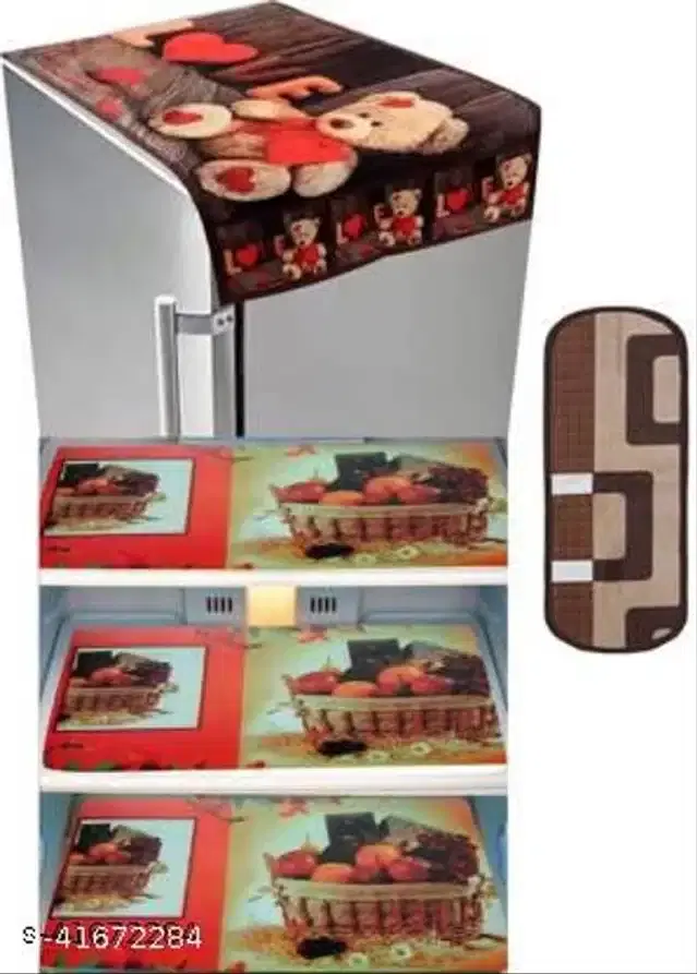 Fridge Cover Set, Multicolor, Set of 5