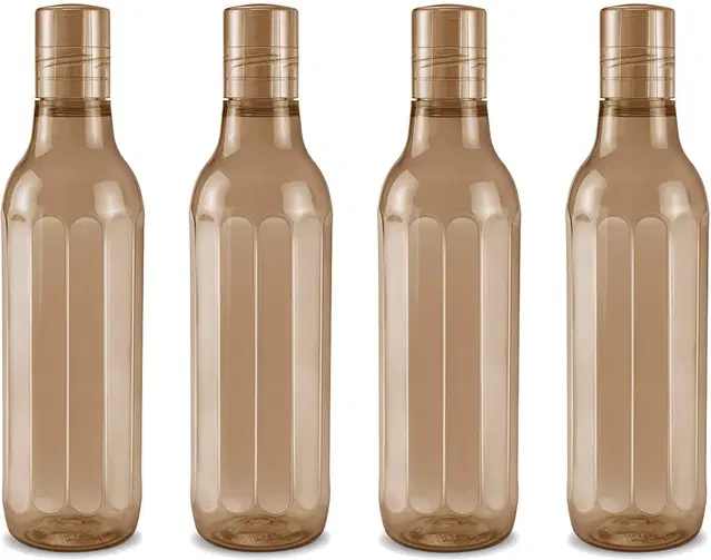 Milton Plastic Water Bottles, Pack of 4, Brown, 1000 ml