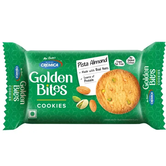 Cremica Golden Bites Pista Almond 75 g
