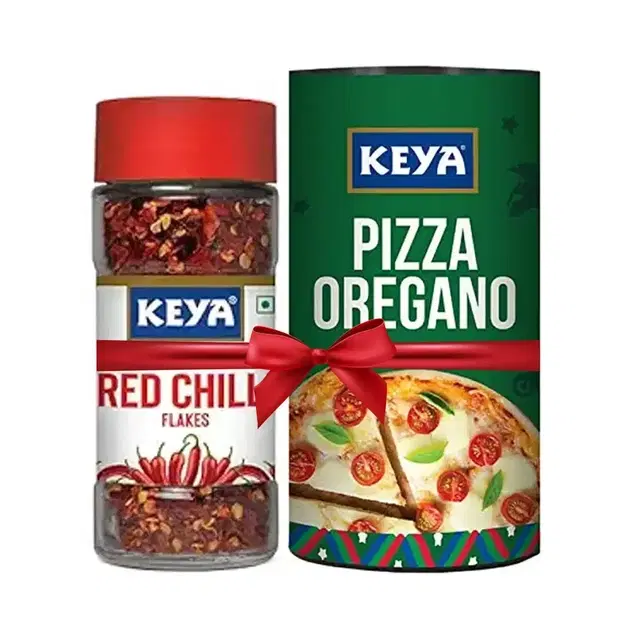 Keya International Sprinklers Combo (Hot Red Chilli Flakes 40 g + Oregano Seasoning 50 g)