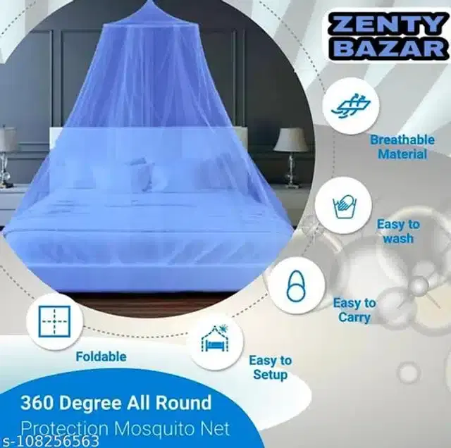 Mosquito Net for Home, Blue, 6.5x6.5 feet