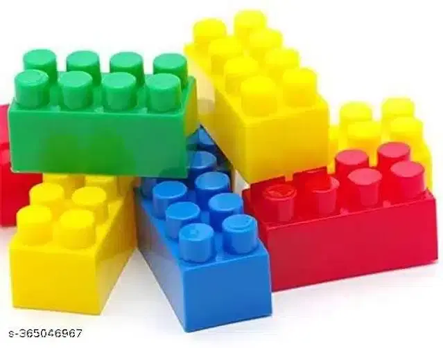 Plastic Block Toys for Kids, Multicolor, Set of 75