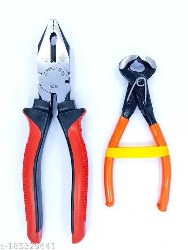 Combination & Top Cutting Plier, Set of 2, Red