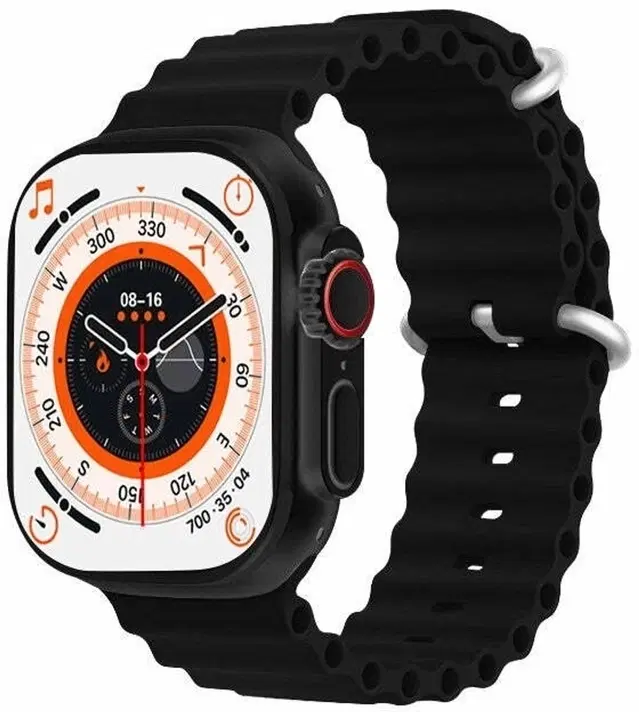 TecSox Ultra 9 Bt Calling, Touchscreen, Smart Watch [Black Strap]