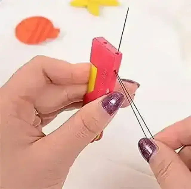 K Kudos Automatic Needle Threading Device Plastic Press And Thread Device Tailoring And Sewing Kit Tool Self Needle