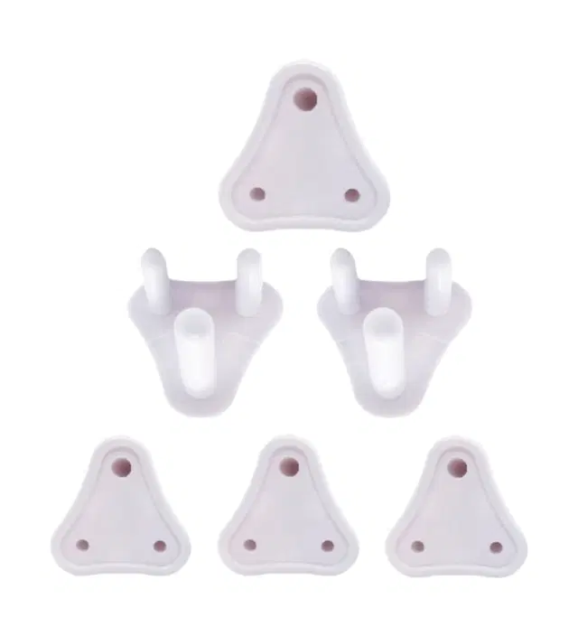 Child Safety Electric Socket Plug Guards, White, Pack of 6
