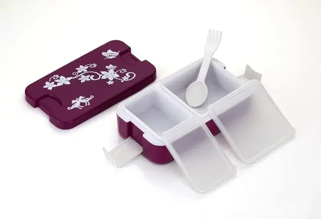 Parikshit The Lunch Box Air Tight Tiffin Box for Kids School, Dark Purple