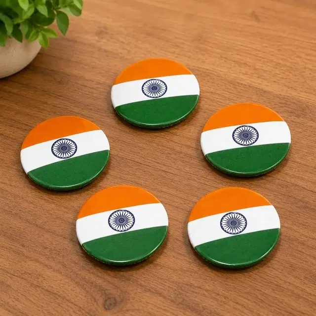 Picfest Indian Flag Round Badge P05