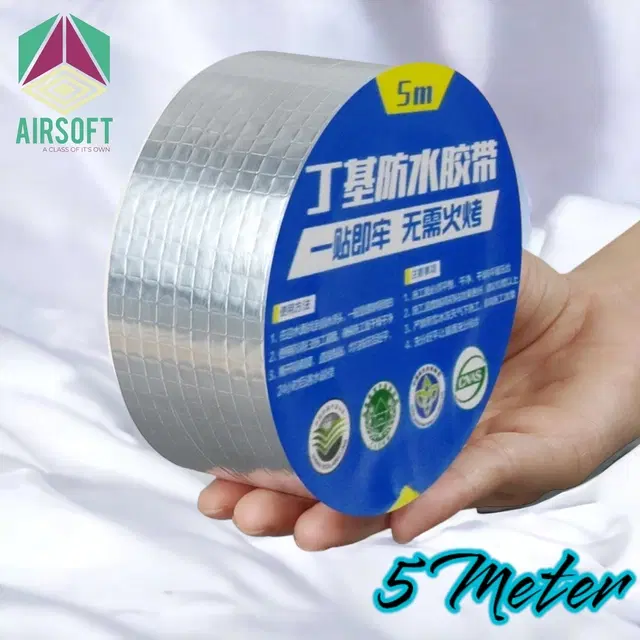 Aluminium Single Sided Self Adhesive Tape, Silver, 5 m