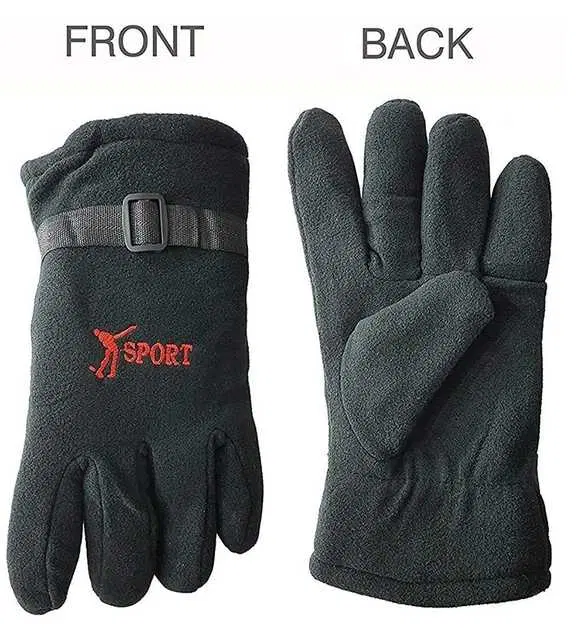 Warm Winter Men Gloves, Set of 1,, Set of 1, (Set of 1, Black) (SE-16)