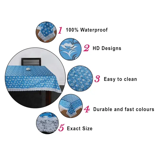 PVC Table Cover, Multicolor, 40x60 Inches