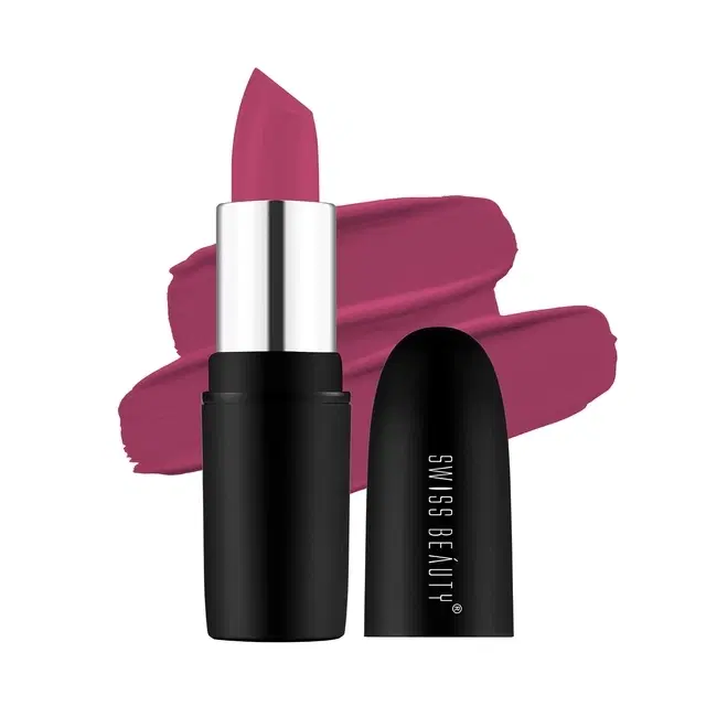Swiss Beauty Pure Matte Creamy Lipstick, Shade- Pink Blossom