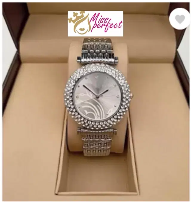 Analog Watch for Women & Girls (Silver)