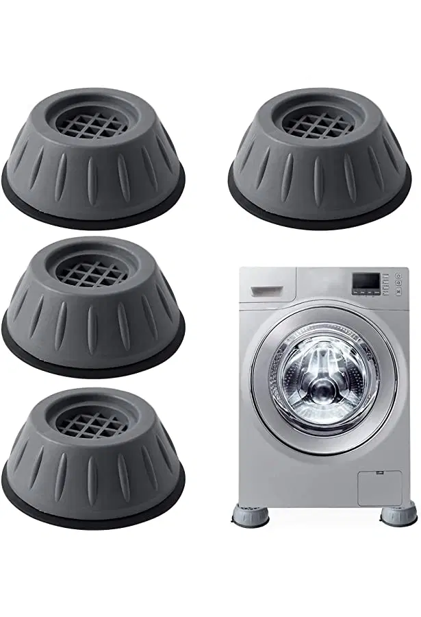 Rubber Anti Vibration Washing Machine Pads, Grey, Pack of 4
