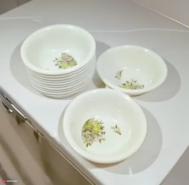 Melamine Snacks & Dessert Bowl Set, Multicolor, Pack of 12