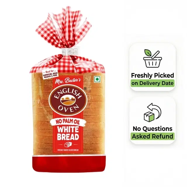 English Oven Freshly Baked Sliced Premium White Bread 350 g