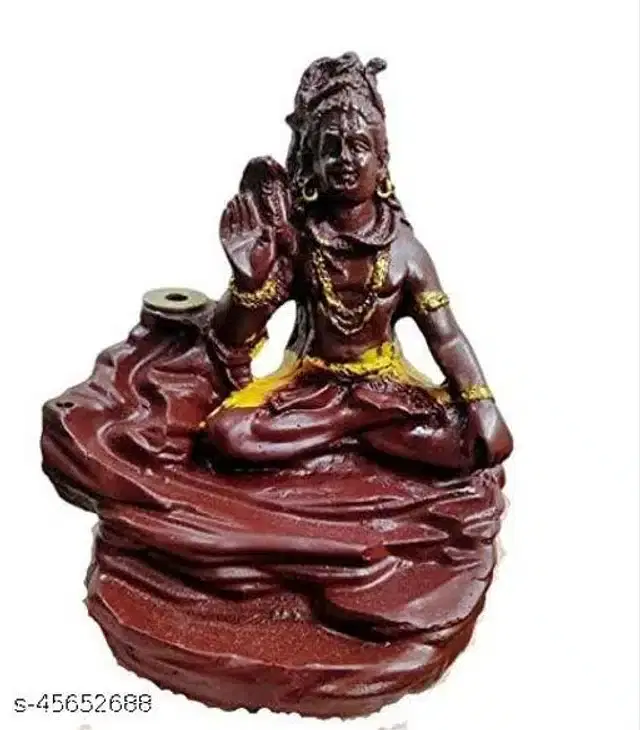 Resin Lord Shiva Idol, Brown