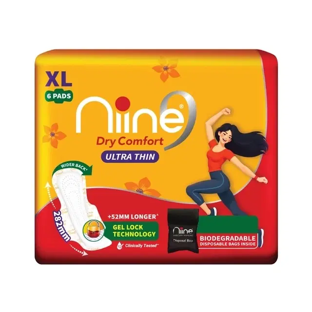 Niine Dry Comfort Ultra thin sanitary Pad - XL