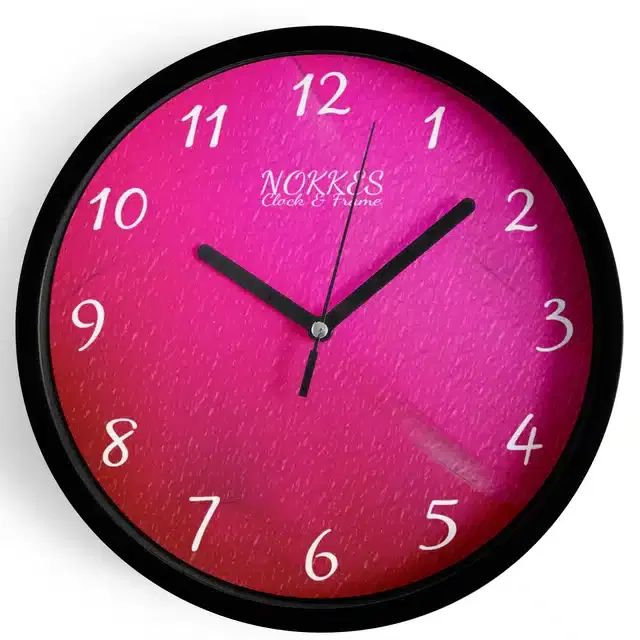 Plastic Printed Wall Clock, Multicolor, 7 Inches