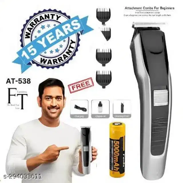 ABS Plastic Trimmer for Men, Black & Grey