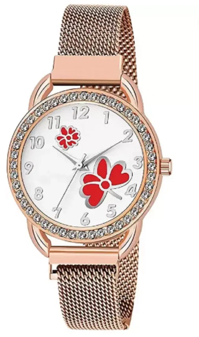 Analog Watch for Women & Girls (Rose Gold)
